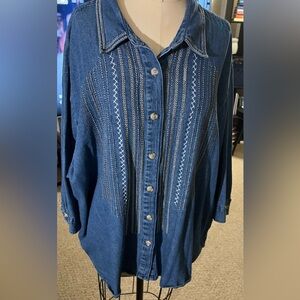 Maggie & Max Jean Shirt women's Size 4x